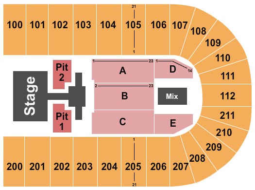 NRG Arena Phil Wickham Seating Chart